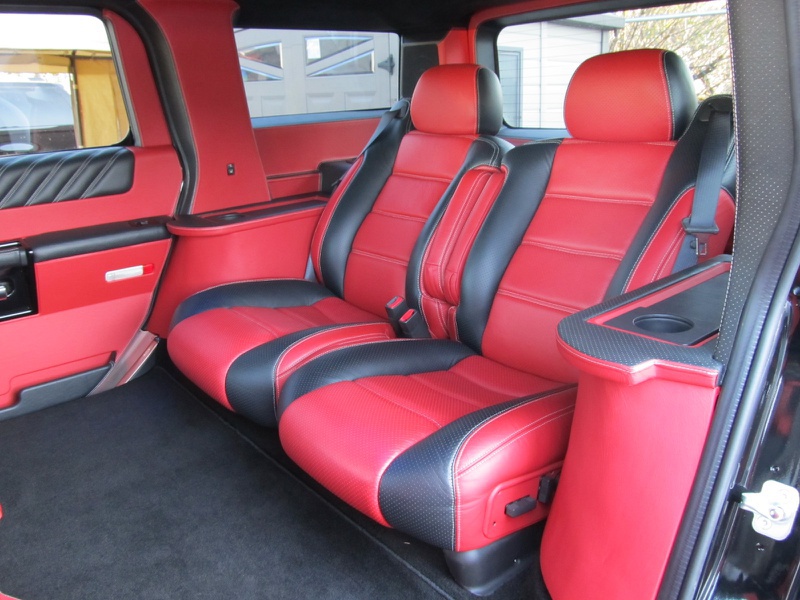 ハマー H2 新車並行 ワンオフリムジンインテリア レッド ブラックフルカスタムインテリア 希少tycoonボディキット No 3275 Calwing キャルウイング