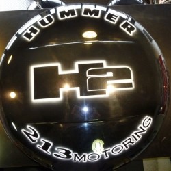ハマーH2 カスタム 背面タイヤカバーペイント+エアブラシ