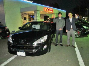 埼玉県戸田市のT様に プジョー RCZ をご納車させていただきました。