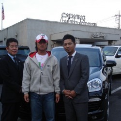 埼玉西武ライオンズ 平尾博嗣選手に ポルシェ カイエンターボ をご納車させていただきました。