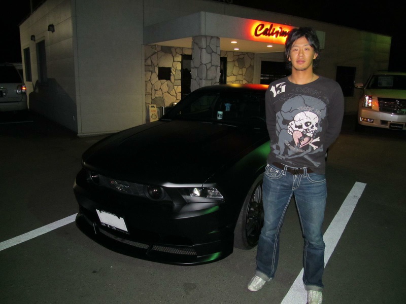 埼玉西武ライオンズ #32 浅村栄斗選手のフォード マスタング GTプレミアム フルマットブラック加工をご用命いただきました。