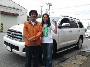 千葉県浦安市のN社長に 新車 2012y USトヨタ セコイア プラチナム をご納車させて頂きました。