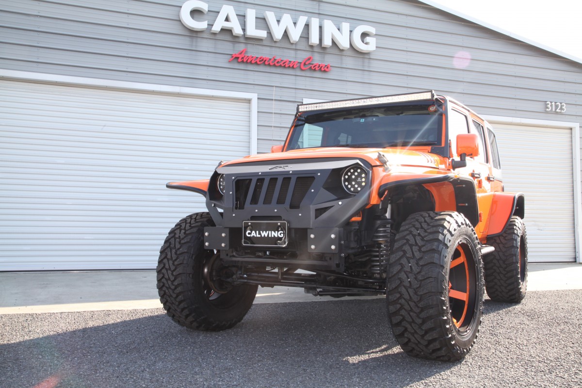 ジープ ラングラー アンリミテッド La Bad Wrangler 100台特別限定車サンセットオレンジ Kmc カリフォルニアマッドスター カスタム Calwing キャルウイング