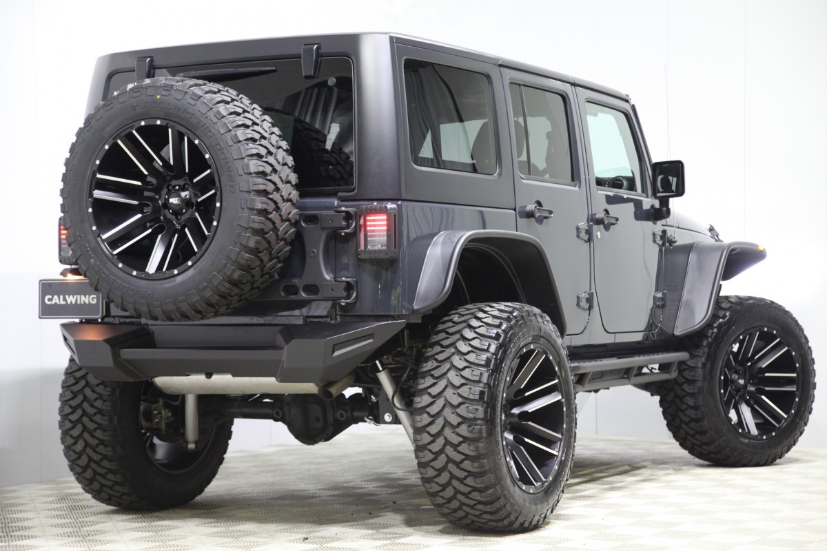 アウトレットセール 特集 22195 JEEP JK ラングラー アンリミテッド ABS製 フラット フェンダー Ver 2 4ドア ブラック 1台分  同梱不可 fucoa.cl