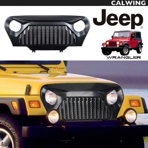 JEEP/ジープ WRANGLER/ラングラー TJ ニューアングリースタイルグリル ブラックパウダーコート オフロード カスタム BAD WRANGLER '97y〜'06y【アメ車パーツ】