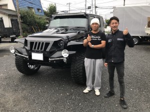 東京都のT社長様にジープ ラングラー アンリミテッド LA BAD WRANGLERをご納車させて頂きました。