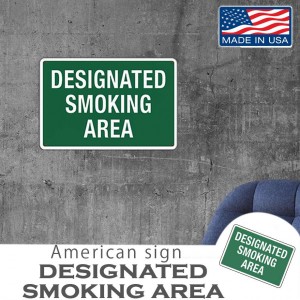 おしゃれ耐久性抜群!! 米国用品 アメリカンサインプレート ”DESIGNATED〜AREA” 大きなサイズ12x18インチ MADE IN USA アルミニウム ヴィンテージ 看板 インテリア ガレージ お店の装飾等 雑貨