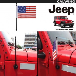 ショートアンテナ USAフラッグ アメリカ国旗 | JEEP/ジープ WRANGLER/ラングラー JK '07y~'17y 【アメ車パーツ】