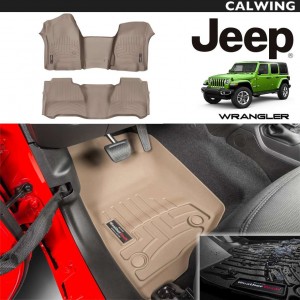 【車種専用設計】フロアライナーセットタン 4ドア用 WEATHERTECH/ウェザーテック | JEEP/ジープ WRANGLER/ラングラー JL '18y~ 【アメ車パーツ】