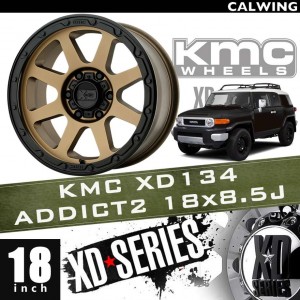【正規品】オフロードホイール XD134 ADDICT2 マットブロンズ/マットブラックリップ 18x8.5J PCD 6x139.7 1本 KMC | TOYOTA/トヨタ 215サーフ 150系プラド FJクルーザー HAMMER/ハマー H3等 【逆輸入車パーツ】