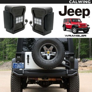 JEEP/ジープ WRAGLER/ラングラー JK '07y~'18y | JLスタイルルックLEDテールランプ アンバーシグナルフラッシュ スモーク 【アメ車パーツ】