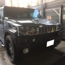 HUMMER H2 LEDヘッドライト 取付!!  ハマー カスタム デイライト イカリング