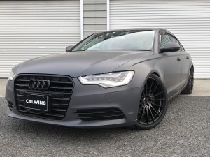 アウディ AUDI A6 RAYS レイズ マッドグレー フルラッピング カスタム