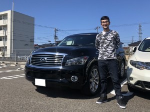 新潟県のU様に インフィニティ QX80をご納車させていただきました。