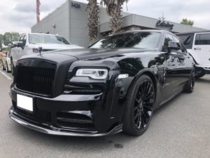 ロールスロイス　ゴースト　ラッピング　マットブラック　Ｒｏｌｌｓ-Ｒｏｙｃｅ　Ｇｈｏｓｔ　ＣａｒＷｒａｐｐｉｎｇ