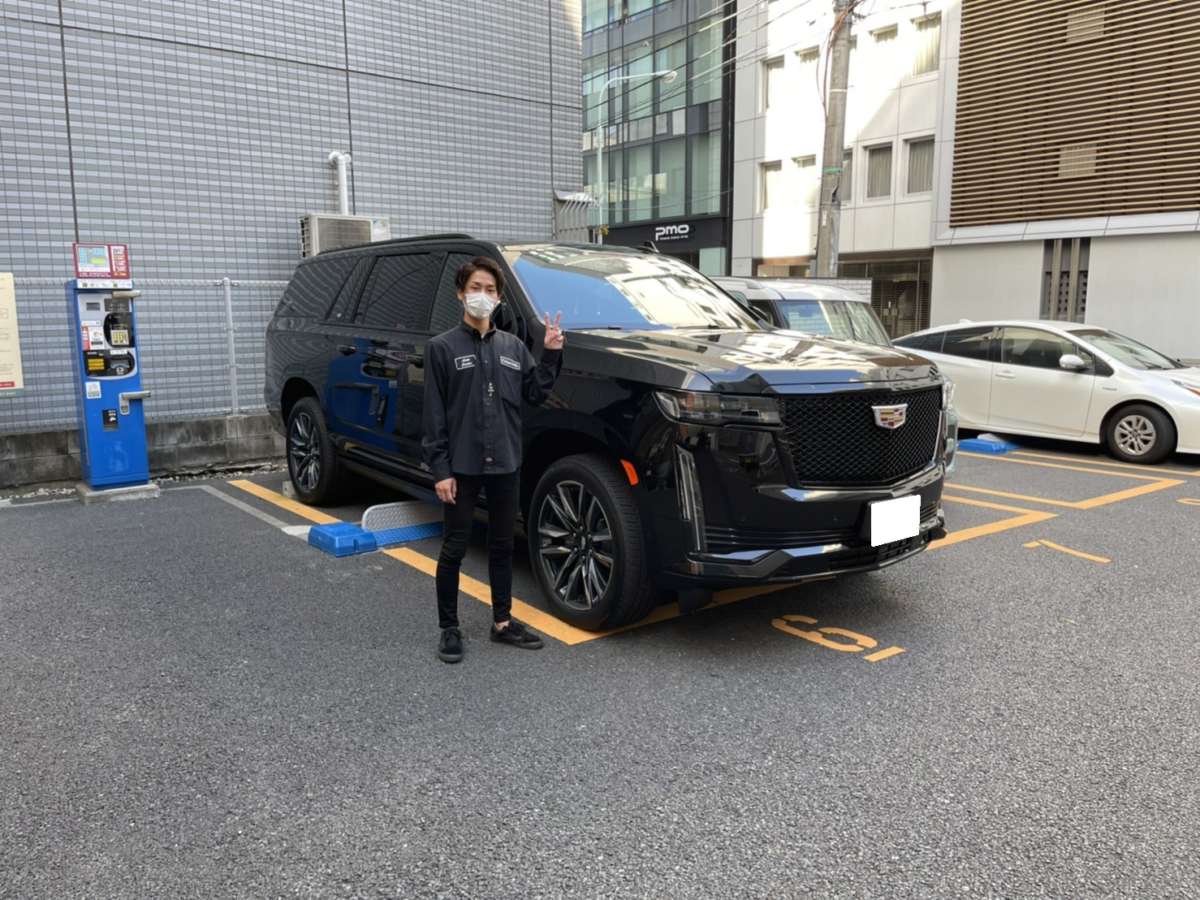 東京都のＫ社長に新車 キャデラック エスカレードESV スポーツをご納車させて頂きました！